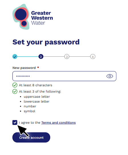 Screenshot of the second "Set password" window.
