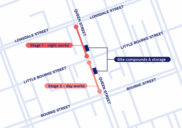 A map Queen Street renewal area.