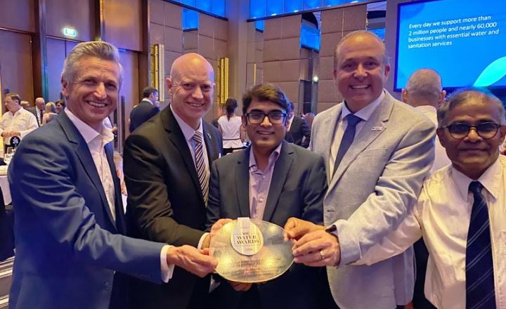 2022 AWA Award recipients holding award