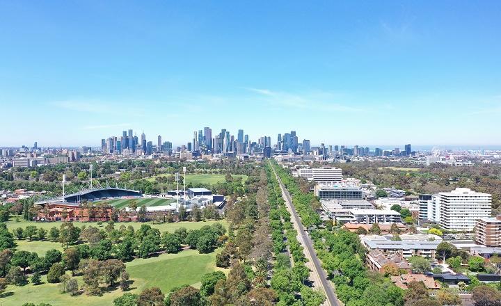 Bird's eye view of Royal Parade