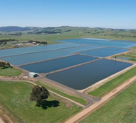 Aerial image of the Romsey Recycled Water Plant