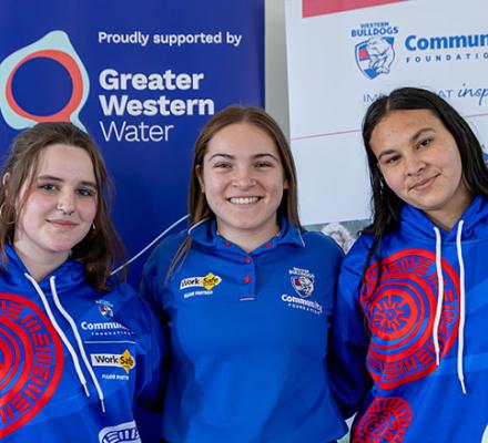 A photograph of three students from the Nallei Jerring Koori Leadership Program